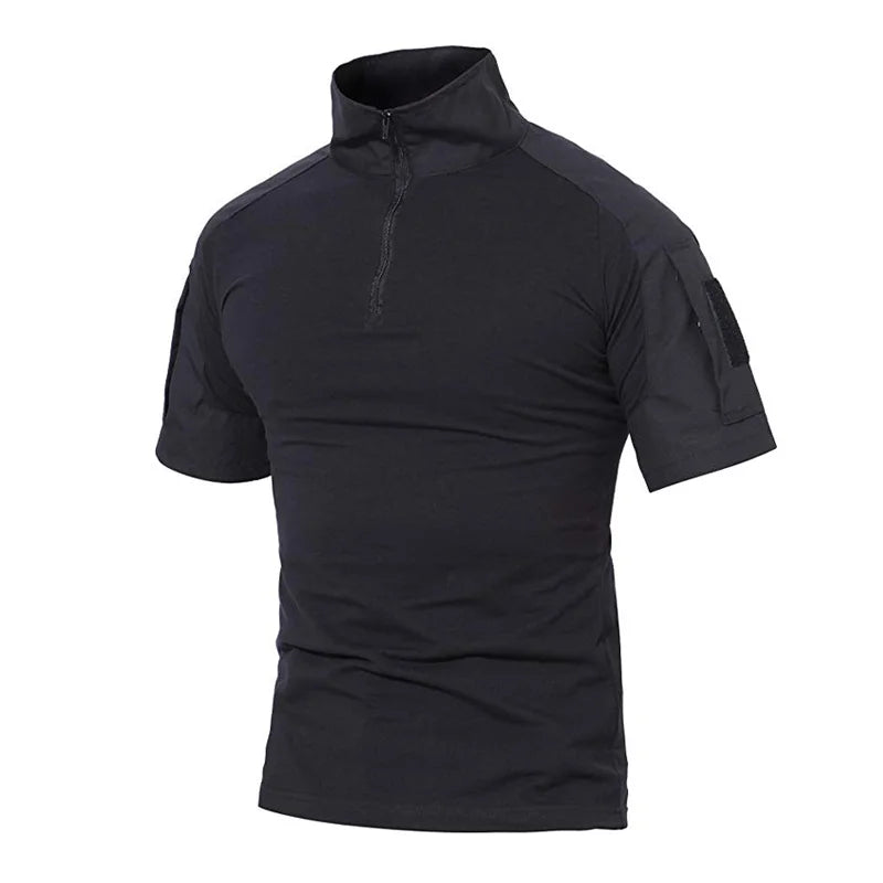 Men's Tactical T-Shirts Camouflage Army Uniform Hunt Working Short Sleeve Shirts Assault Combat Military Cotton Clothes For Male