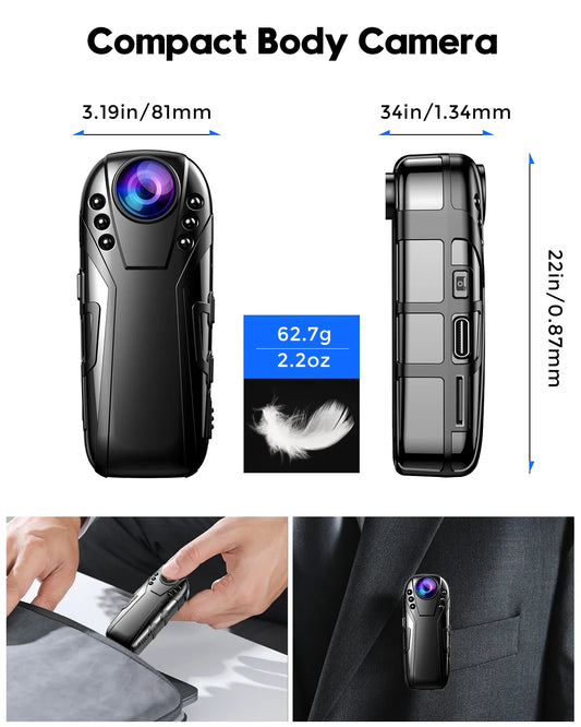 Boblov L02 1080P Infrared night vision Full HD Lens Mini Camera Dash Cam Small Camcorder 125 degrees wide angle Bodycam Police